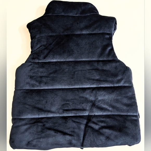 OSHKOSH B'GOSH, Navy Puffer Vest, Gold Zipper, With Pockets, Size 3T. - Picture 4 of 8